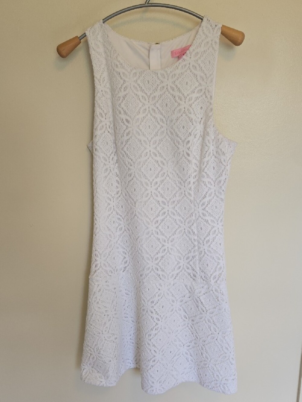 Lilly Pulitzer Kent Fit And Flare Dress "Resort White Tellis Lace" White M LWD - Picture 3 of 12